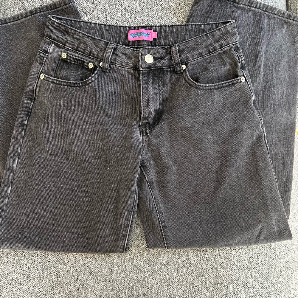 Edikted Black Straight Leg Jeans